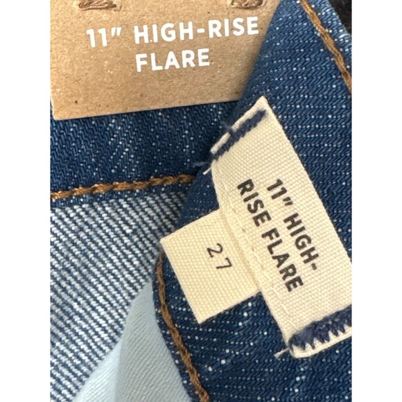 Madewell High Rise Flare Jeans Size 27 NWT Dark Wash Wide Leg 11” Rise $128 Reta - Picture 4 of 12